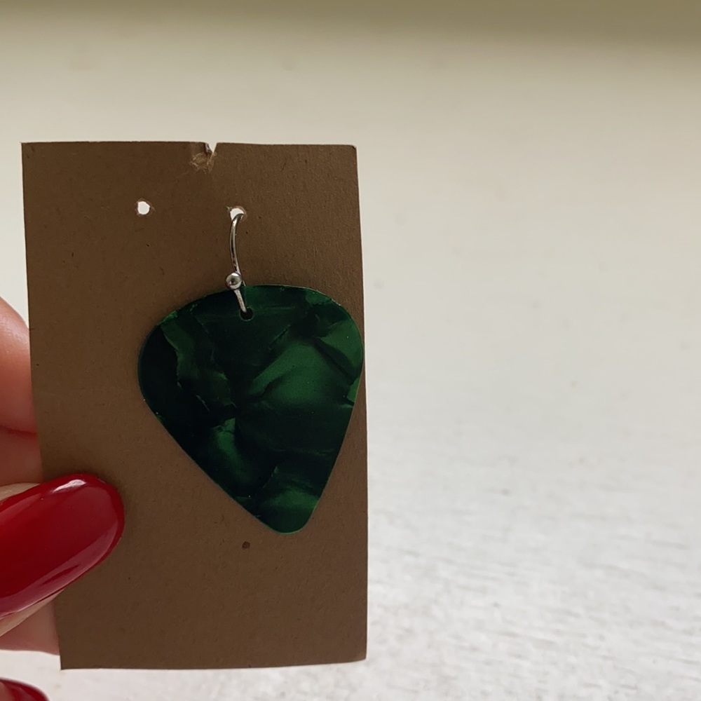 Guitar pick earrings - Picture 2 of 2